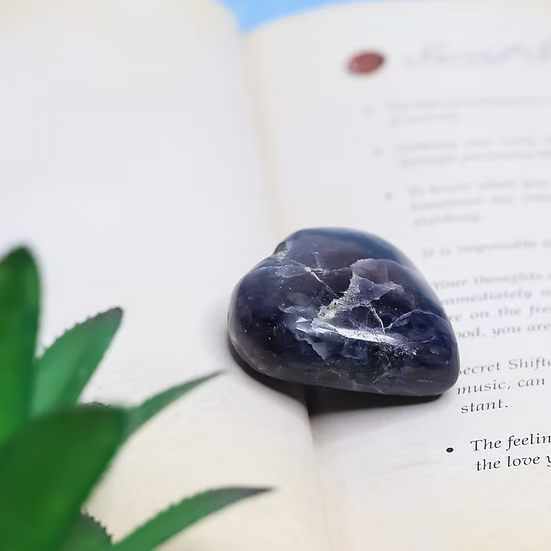 Iolite Puffy Heart Unlock Intuition & Inner Strength
