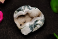 Moss Agate Puffy Heart Embrace Nature’s Healing Energy